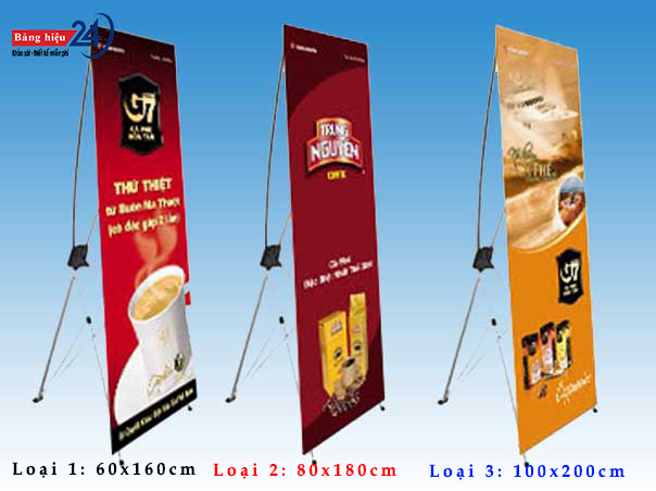 Kích thước standee chữ x phổ biến